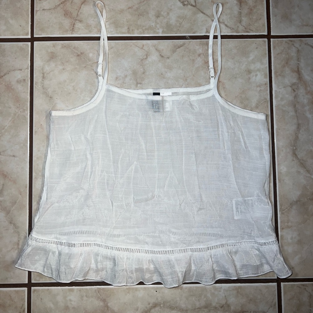 H&M white flowy top blouse